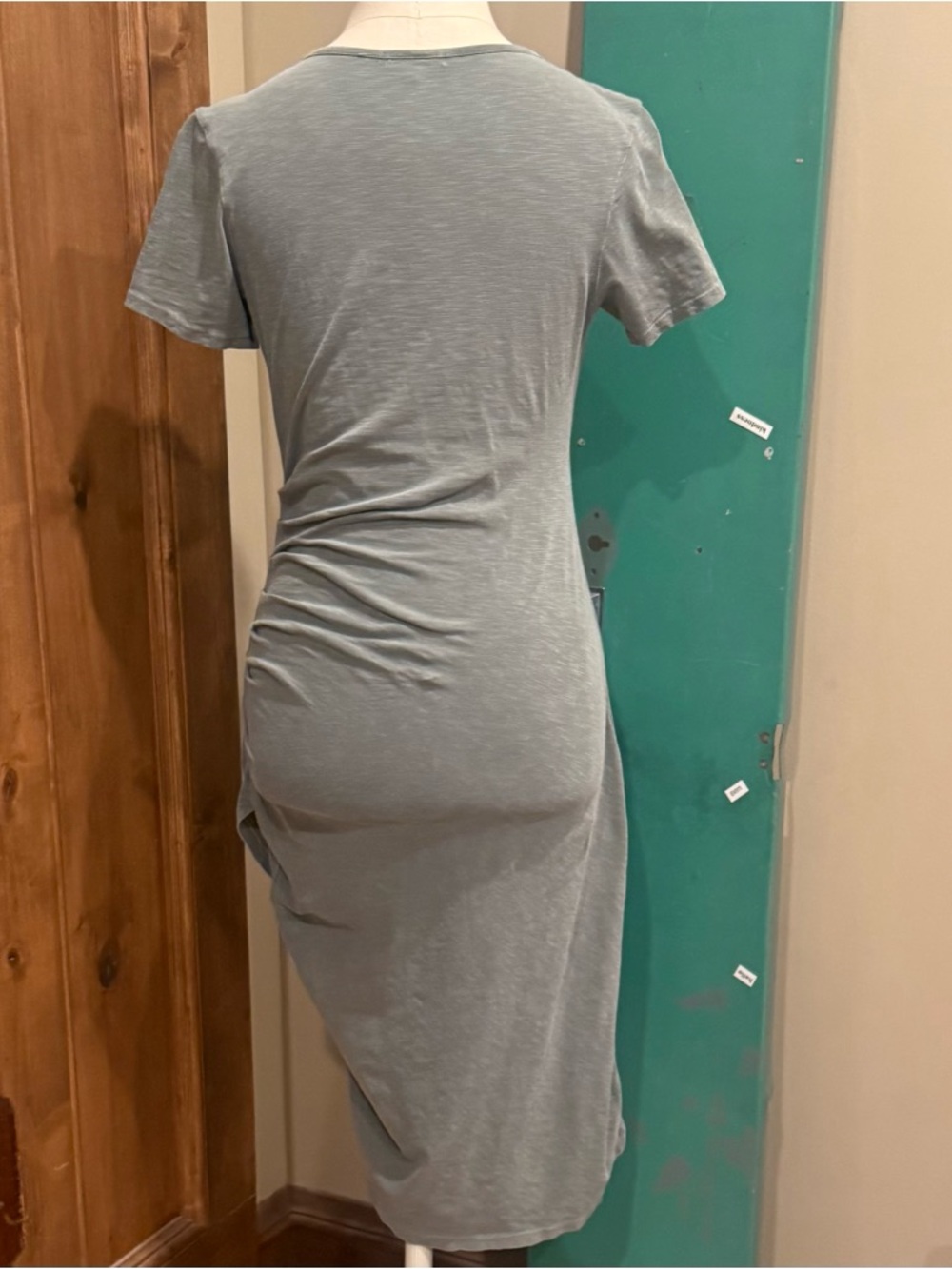 Sundry Ruched V-Neck Dress - Picture 5 of 7